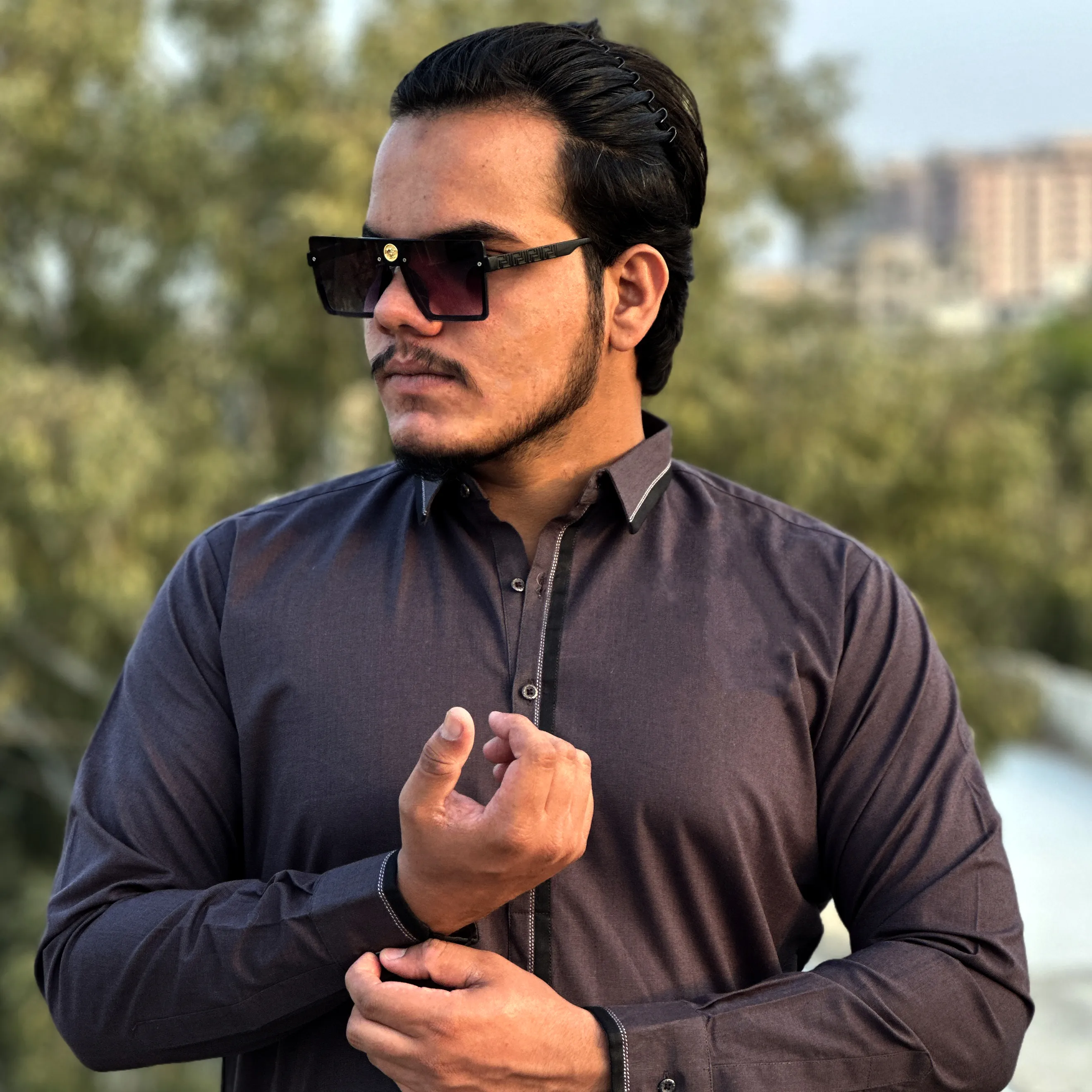 Classic Sharlwar Kameez which provide a smart and elegant look to your personality. This easy-wearing long-sleeve Down Collar Suit made with natural stretch Cotton Fabric , carefully stitched for elegance, comfortability and strength. Perfect for any occasion.