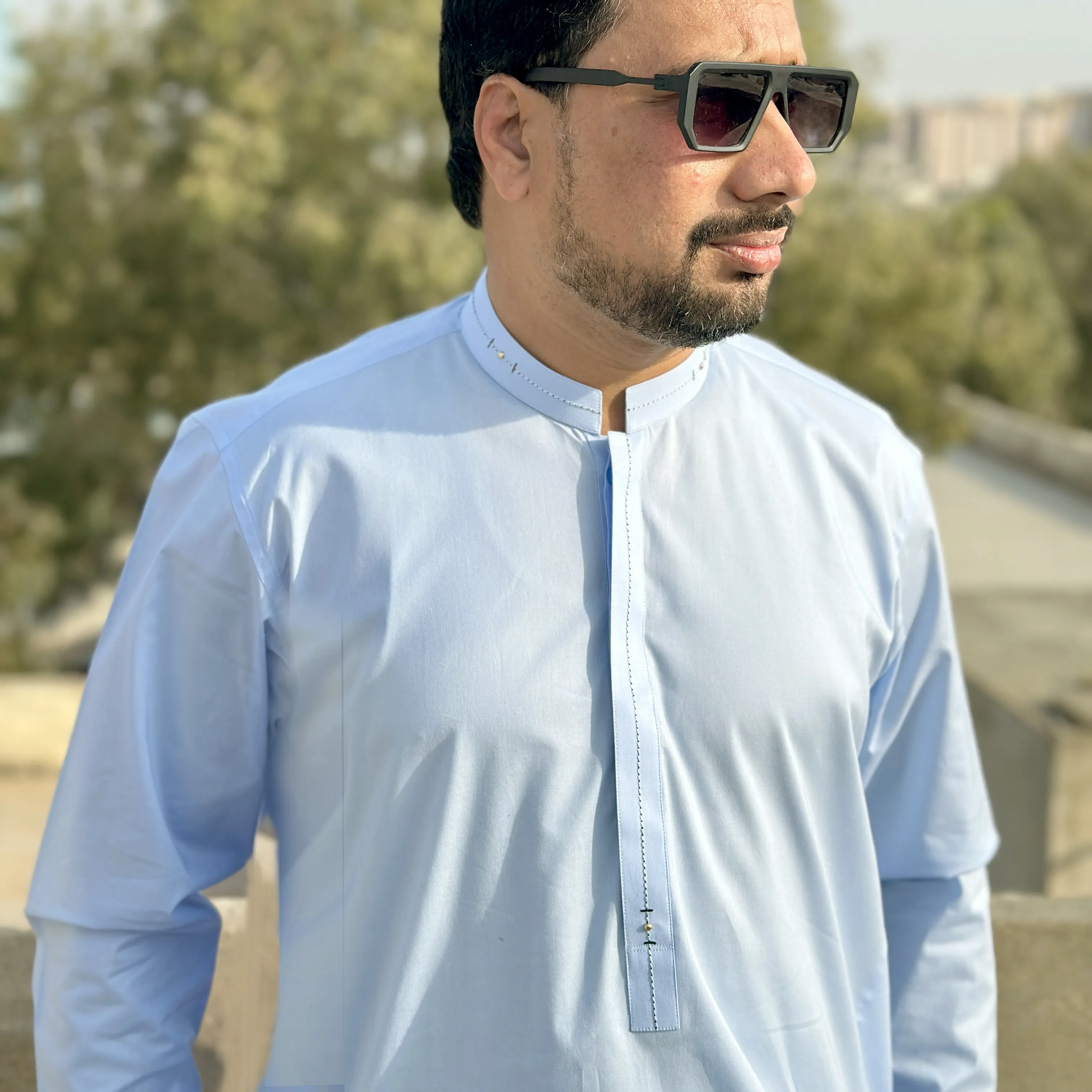 Modern Kurta Pajama which provide a smart and elegant look to your personality. This easy-wearing long-sleeve Sherwani collar Suit made with Imported Cotton Fabric, carefully stitched for elegance, comfortability and strength. Perfect for any occasion.