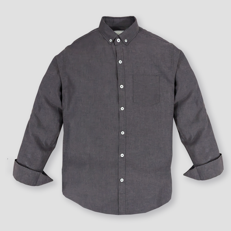 Smart-fit shirt in soft Cotton Chambrey Fabric with a button-down collar, classic front, a yoke at the back and gently rounded hem. Long sleeves with buttoned cuffs and a sleeve placket with a link button for a classy yet elegant look for all occasions.